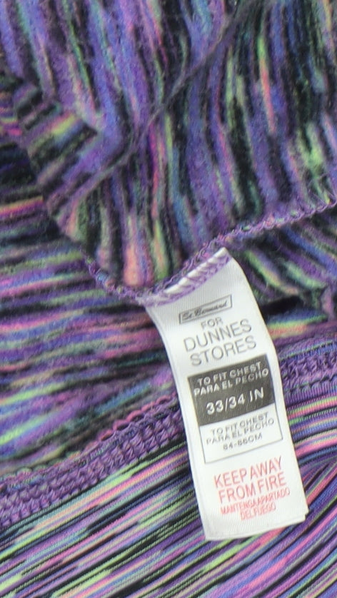 Additional view of Dunnes Women’s Multicoloured Cropped Pullover Hoodie, size UK 8
