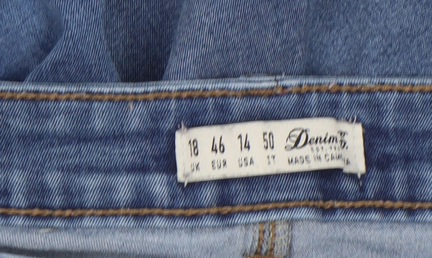 Denim Co Women’s Blue Skinny Jeans Size 18 Stretch Cotton Blend