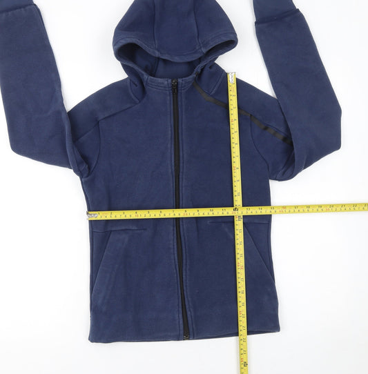 Adidas Boys Blue Full Zip Fleece Hoodie 11-12 Years