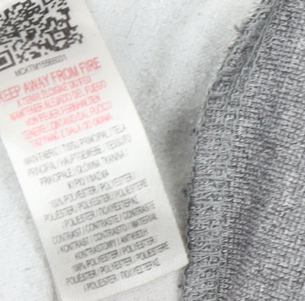 McKenzie Men Grey Full Zip Fleece Hoodie Size S Regular Fit