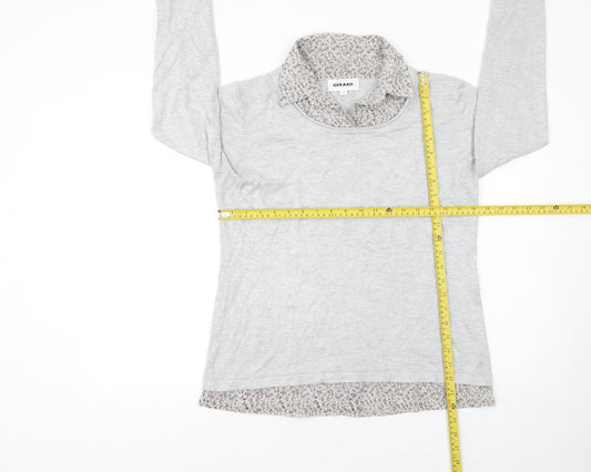 Gerard Women Grey Collared Long Sleeve Pullover Jumper Size 12