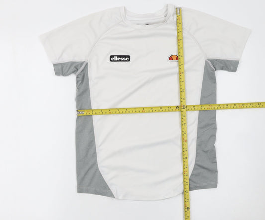 Ellesse Boys White Short Sleeve Sports T-Shirt 12 Years Breathable Activewear