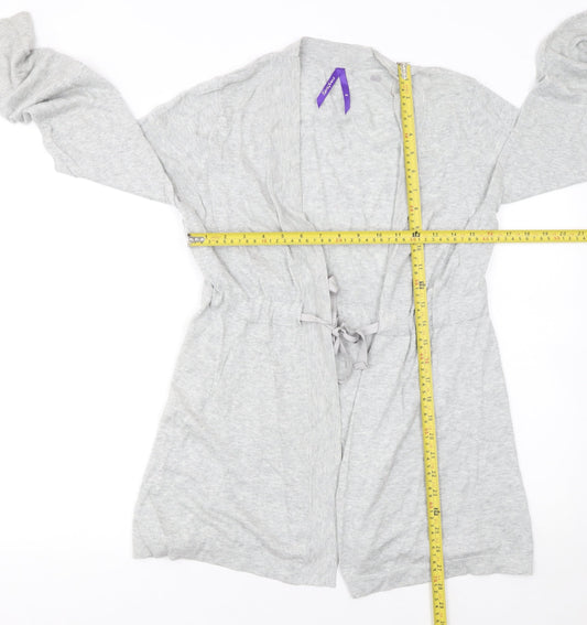 Séraphine Women's Grey Maternity Cardigan M Cotton Blend Tie Front