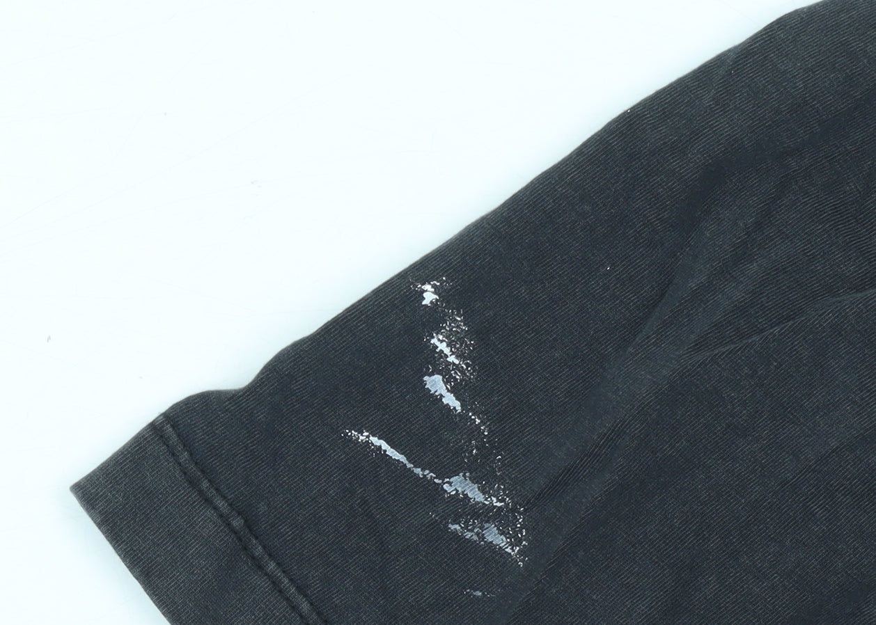 NBA Mens Black Los Angeles Lakers Short Sleeve Cotton T-Shirt Size M