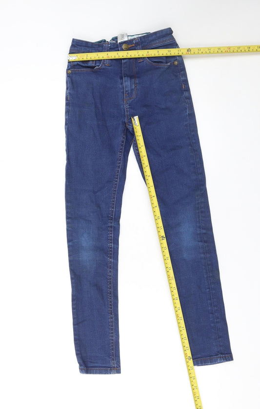Next Girls Blue Skinny Stretch Denim Jeans 10 Years Adjustable Waist