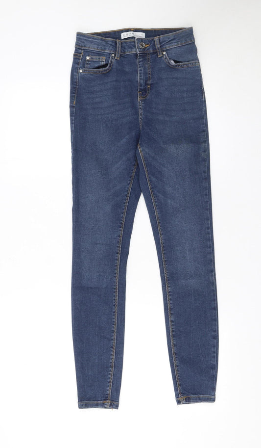 Additional front view of Denim Co. Women's Blue Skinny Jeans, size 8 Slim, Fit Mid Rise