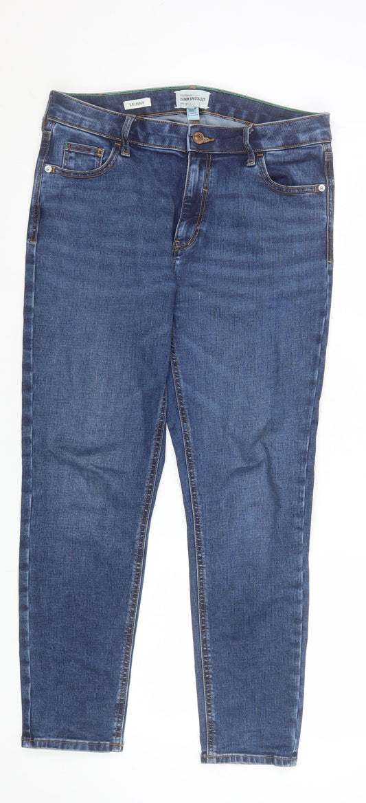 Additional front view of River Island women’s blue skinny denim jeans 12s slim fit