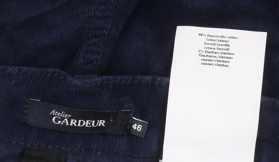 Atelier Gardeur Men's Blue Corduroy Chino Trousers 36R