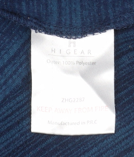 Hi Gear Men’s Blue Striped 1/4 Zip Fleece Pullover Sweatshirt 2XL