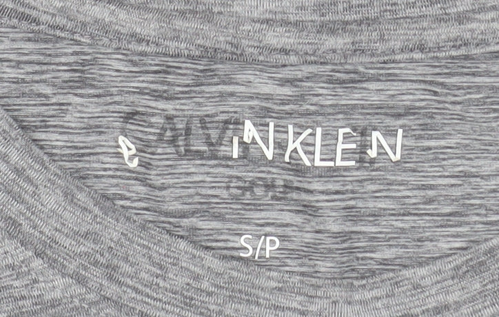 Calvin Klein Men Grey Small Crew Neck Short Sleeve T-Shirt