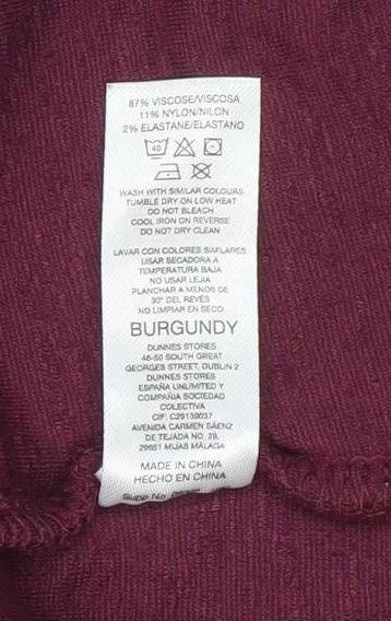 Additional view of Gallery women’s burgundy long sleeve scoop neck stretch blouse, size L