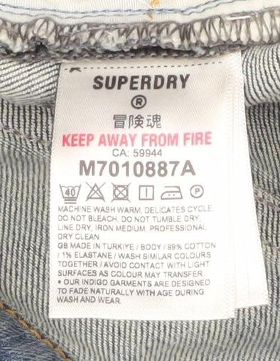 Superdry Men's Blue Straight Denim Jeans Size 31x32 Regular Fit
