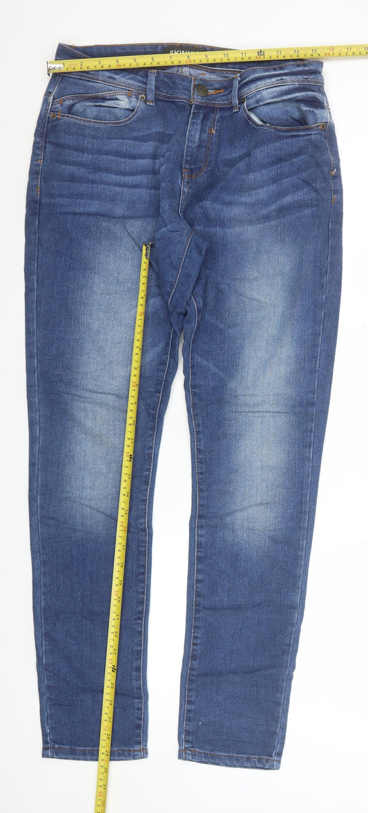 Peacocks Women’s Blue Skinny Jeans Size 12 Stretch Denim