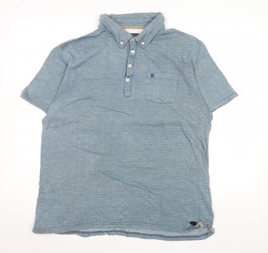 Hammond & Co Men’s Blue Cotton Short Sleeve Polo Shirt Size L