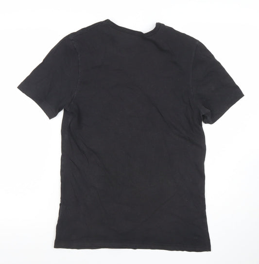 Hugo Boss Men's Black Crew Neck Cotton T-Shirt Size S
