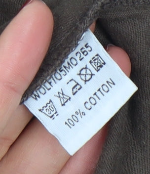 Tom Wolfe Jeans Men's Brown XL Graphic Cotton T-Shirt