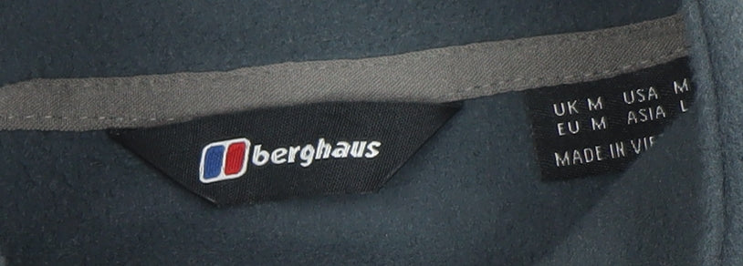 Berghaus Men's Grey Full Zip Fleece Jacket Size M Outdoor Hiking