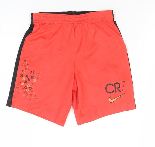 Nike Boys Red Dri-FIT Athletic Football Shorts XS 122-128 cm