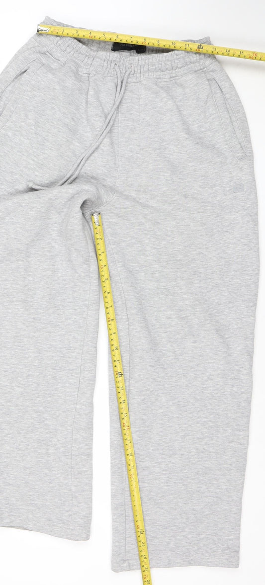 Pull&Bear Men's Grey Sweatpants S Regular Fit Drawstring Joggers