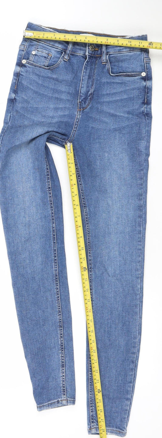 River Island Womens Blue Skinny Jeans Size 8 Stretch Denim
