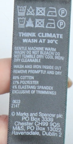 Marks and Spencer Women’s Green Velour Stretch Ankle Leggings Size 10 Long