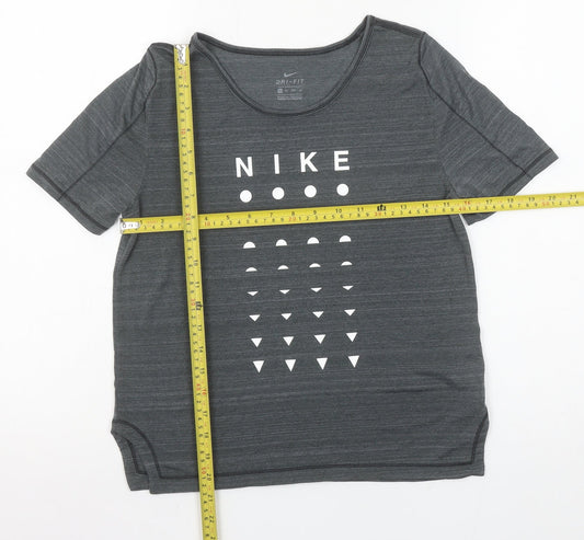 Nike Women’s Grey Dri-Fit Short Sleeve T-Shirt XS Athletic Tee