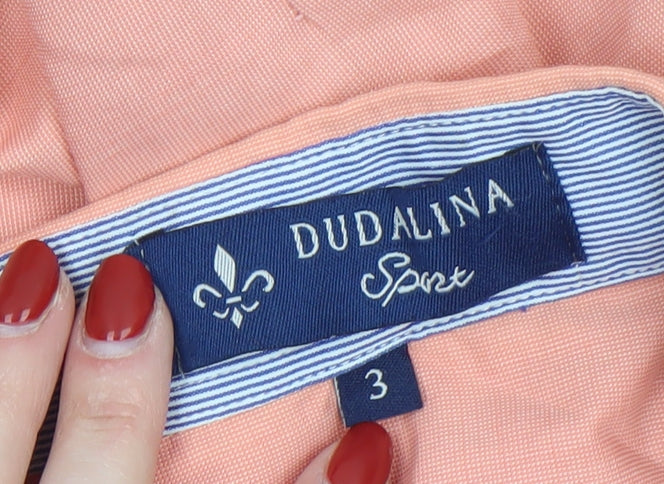 Dudalina Sport Men's Peach Long Sleeve Button-Up Shirt Size M