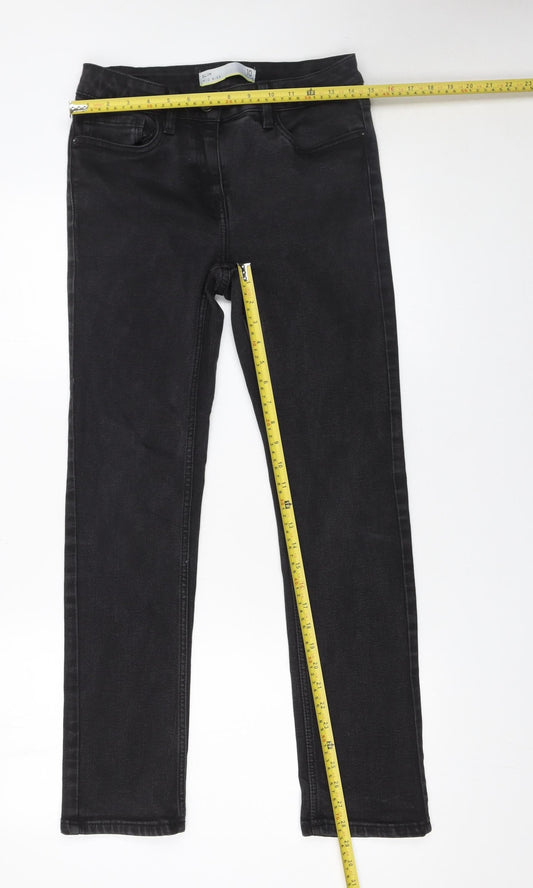 Next Women’s Black Slim Mid Rise Jeans Size 10R Stretch Denim