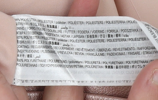 Mango Womens Pink Faux Leather Short Pencil Skirt Size 10