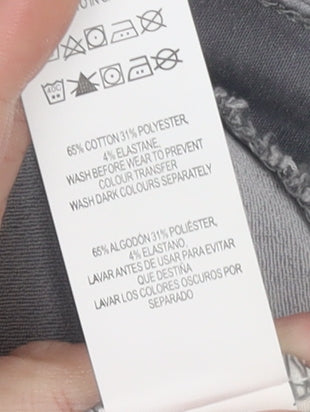 Denim Co Women Grey Skinny Jeans Size 14 Stretch Mid Rise