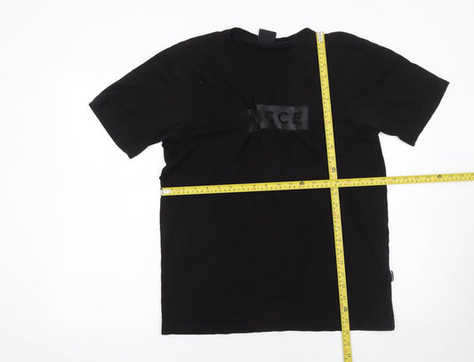 Nicce Men's Black Short Sleeve Cotton Logo T-Shirt Size S