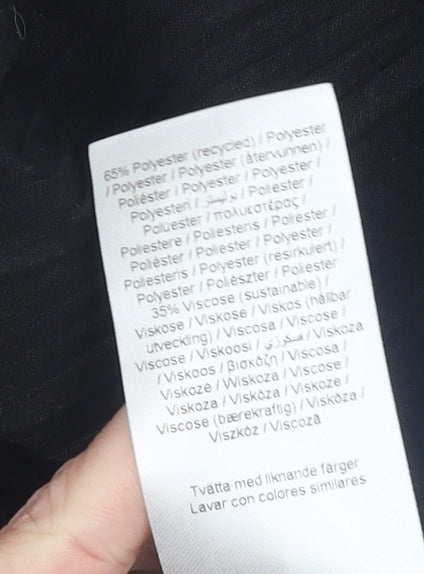 Soyaconcept Womens Black Cropped Wide-Leg Trousers Size S