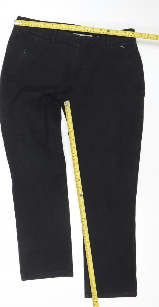 Jasper Conran Womens Black Straight Leg Stretch Jeans Size 12