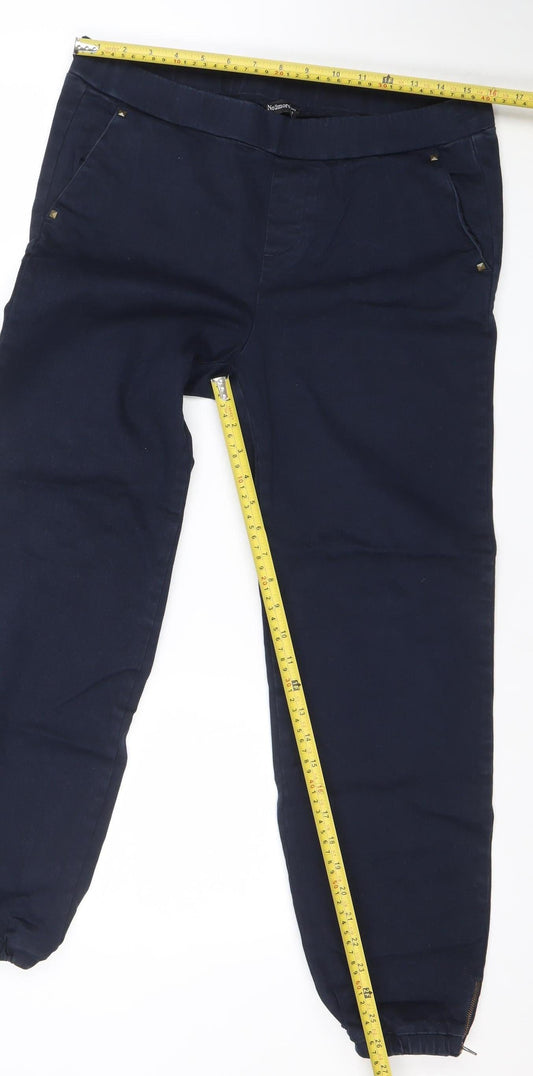 No2moro Women Blue Slim Jegging Jeans Size 8 with Stud Accents
