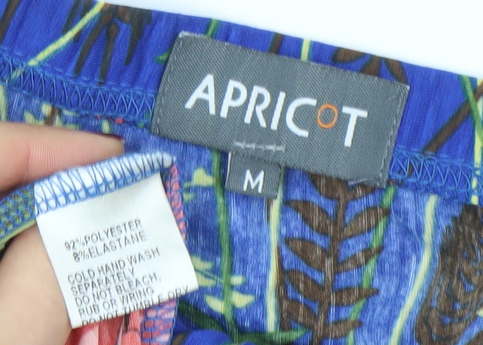 Apricot Women’s Blue Floral Maxi Strapless Jersey Summer Dress M