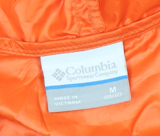 Additional view of Columbia boys’ orange windbreaker jacket hooded lightweight 10-12 years