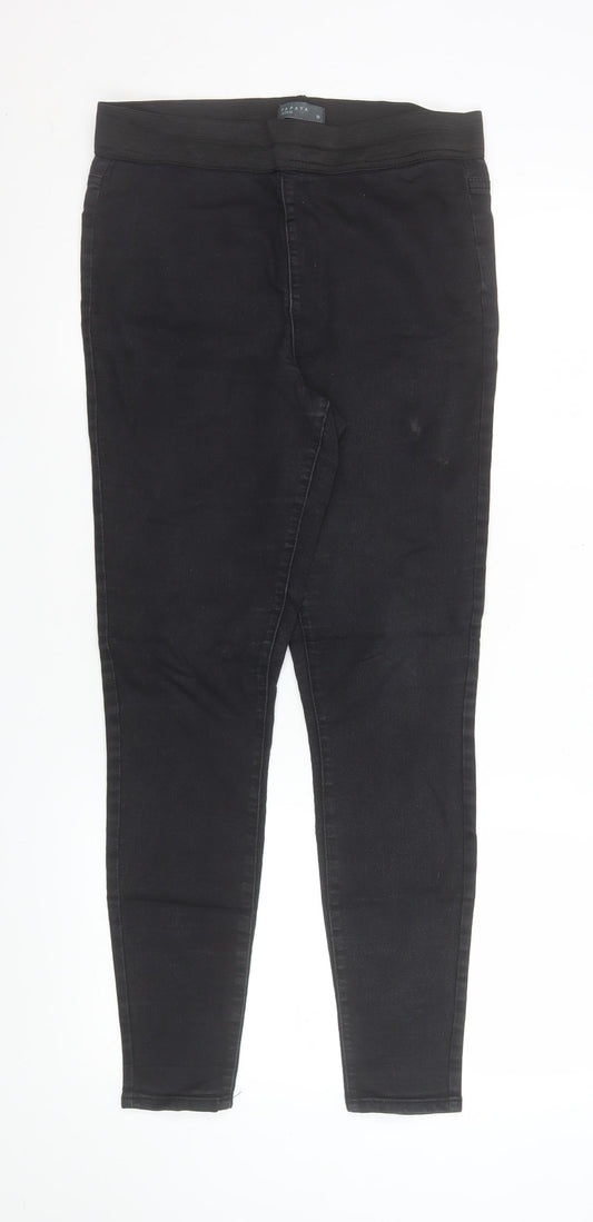 Additional front view of Papaya Women’s Black Jegging Jeans, size UK 10, Stretch Cotton Blend