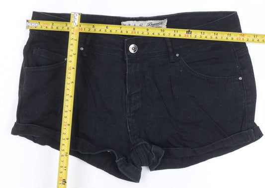 Denim Co Women’s Black Size 10 Stretch Denim Hot Pants Shorts