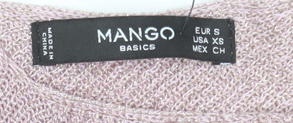 Mango Women Pink Knit Camisole Tank Top Size 8