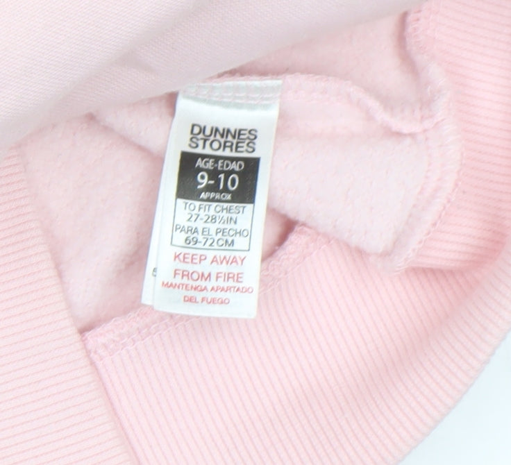 Additional view of Dunnes girls’ pink full zip hoodie 9-10 years cotton blend