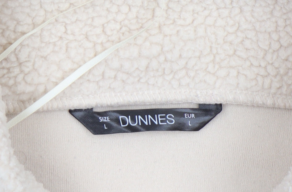 Additional view of Dunnes Women’s Ivory Fleece 1/2 Zip Pullover Sweatshirt, size L