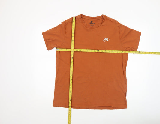 Nike Men's Brown Short Sleeve Crew Neck Cotton T-Shirt Size S