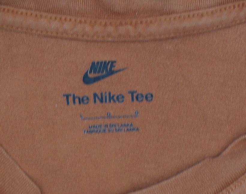 Nike Men's Brown Short Sleeve Crew Neck Cotton T-Shirt Size S