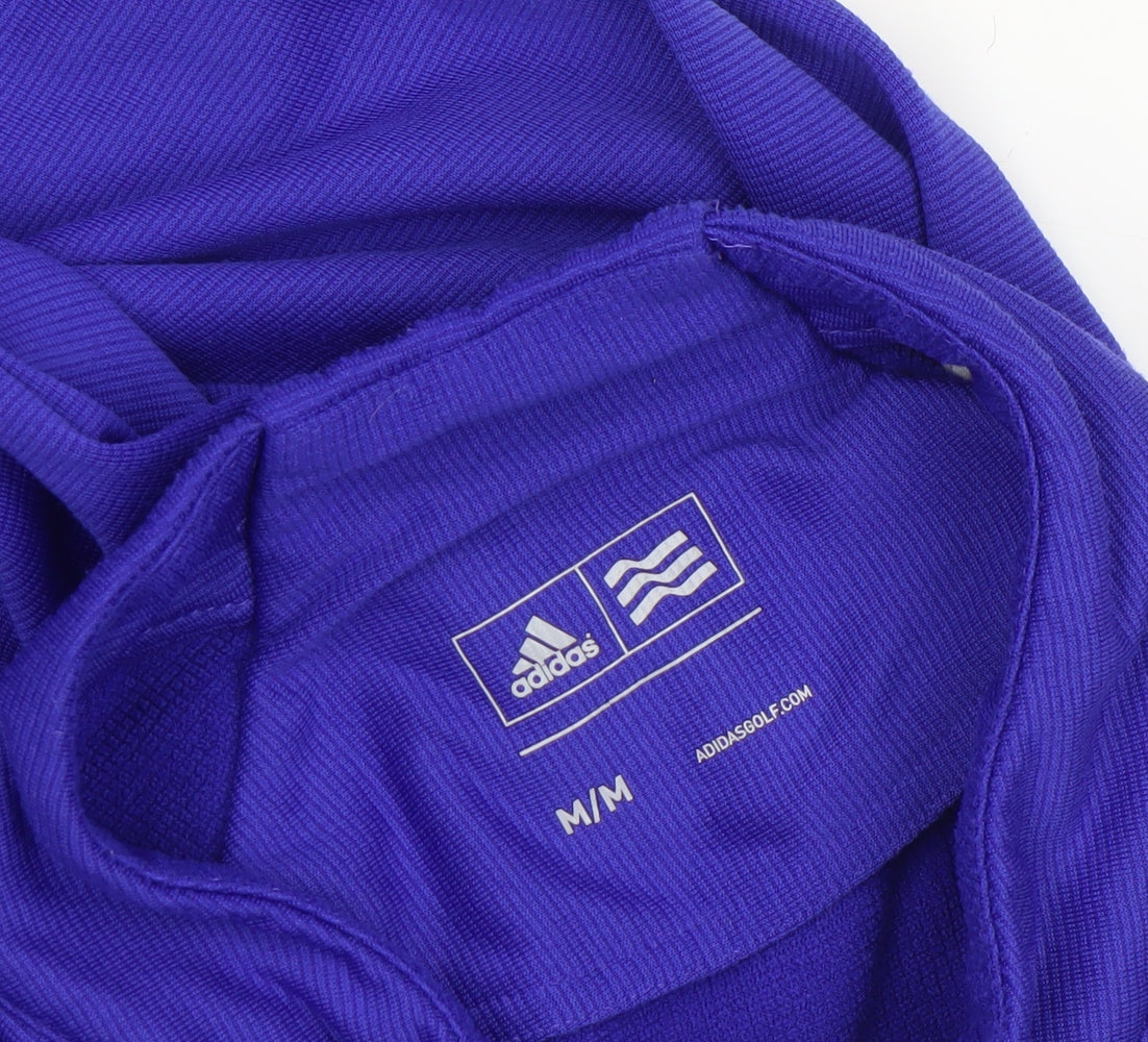 Additional view of Adidas Men's Purple 1/4 Zip Golf Sweatshirt M Regular Fit