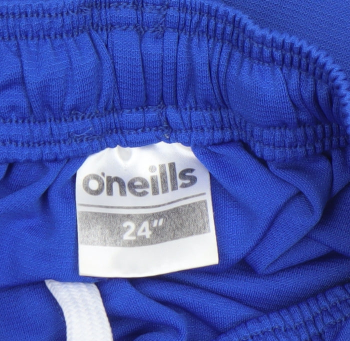 O’Neills Boys Blue Athletic Shorts 24in Elastic Waist Running Gym Wear