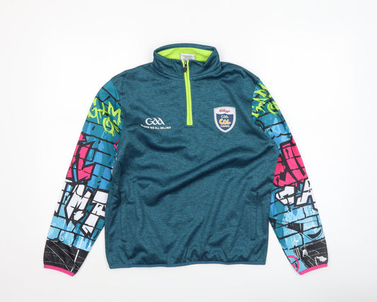 Additional front view of Masita boys’ blue 4 years gaa cúl camps 1/4 zip sports sweatshirt