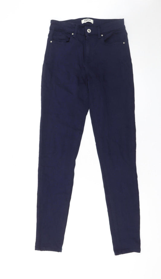 Additional front view of Only Women's Blue Skinny Stretch Jeans, size S