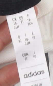 adidas Unisex Baby Grey Cotton Shorts 18-24 Months Elastic Waist