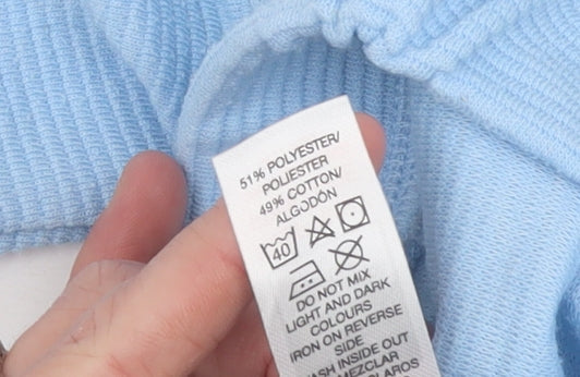 Dunnes Stores Unisex Baby Blue Jogger Trousers 6-9 Months Soft Cotton Blend