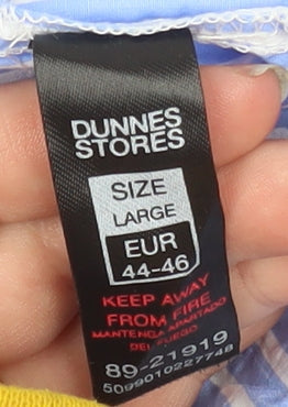 Additional view of Dunnes Men's Blue Striped Cotton Long Sleeve Button-Up Shirt L